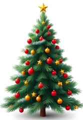 Fototapeta premium decorated christmas tree