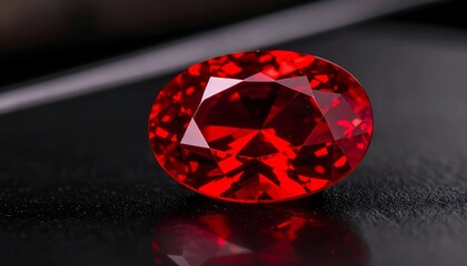 Naklejka premium Close-up of a vibrant red gemstone