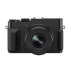 Sleek Black Digital Camera with Lens, Perfect for Photography and Creative Projects,transparent background