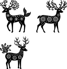 vector illustration of a deer