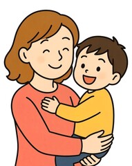 아이를 안고 웃는 엄마