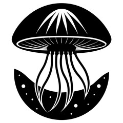 vector illustration of a Jelly Fish