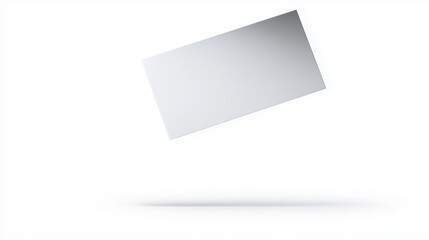 Elegant Business Card Floating in Air with Isolated White Background, Professional Product Photography, Studio Lighting Setup, f/8.0, Clean Minimalist Composition