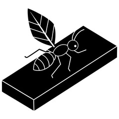 Silhouette vector of an Ant