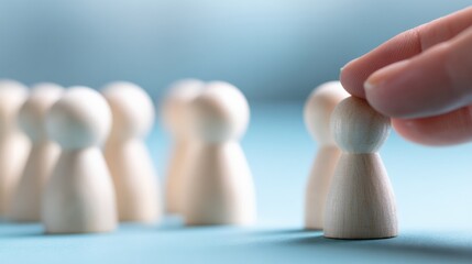 Choosing the right person for the job, selecting a candidate, recruiting new staff, making a difference, unique and different concept