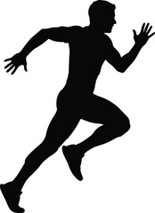 silhouette of a man running