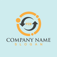 Initial letter vector logo design for company branding