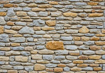 Obraz premium Textured Stone Wall Surface with Natural Grey and Brown Rocks