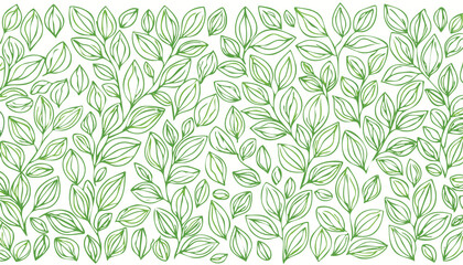Fototapeta premium Green leaves on white background branches nature