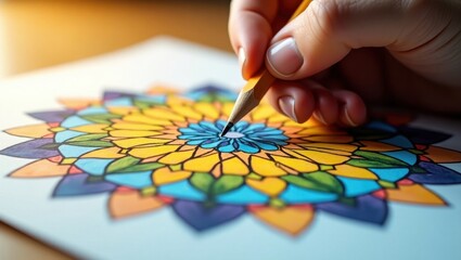 Fototapeta premium Coloring Life’s Beautiful Patterns With Patience, Focus, And Creativity