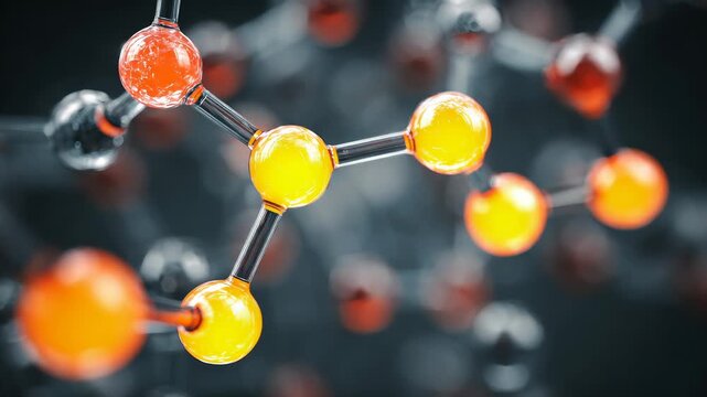 molecule or atom, Abstract structure for Science or medical background, 3d illustration, science, atom, abstract, chemistry, structure, blue, chemical, background
