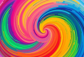 Obraz premium Swirling vibrant hues, dynamic gradients, and textured brushstrokes create an abstract colorful backdrop, background texture, digital