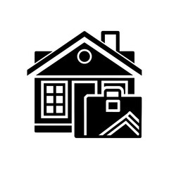 mortgage planning vector monotone icon 
