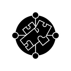 problem solving vector monotone icon 