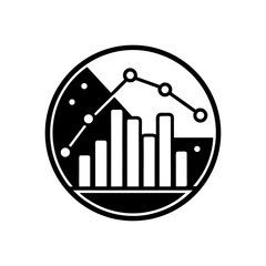 predictive analytics vector monotone icon 