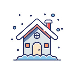 Fototapeta premium house in the snow