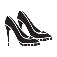 silhouette of women's sandals...