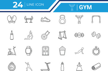 Gym Outline Icon Vector Design