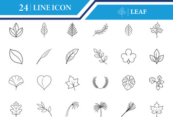 Leaf Outline Icon Vector Illustration