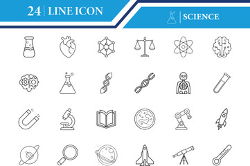 Science Outline Icon Vector Illustration