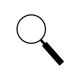 magnifying glass on white background