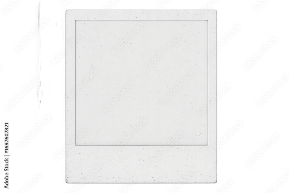 Poster white instant photo frame with transparent background, providing space for adding pictures and desig
