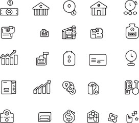 Business and Finance Icon Set Vector