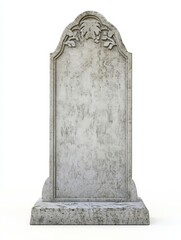 a tombstone - front view isolated on white background