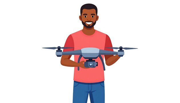 Man holding a drone