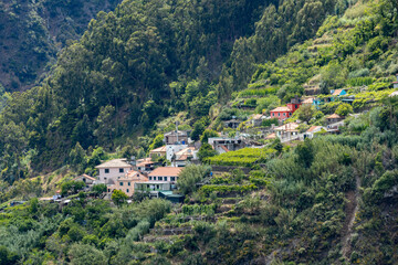 Fototapeta premium Small picturesque mountain village Curral das Freiras in Madeira, Portugal