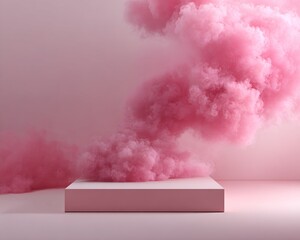 Pink Smoke and Podium