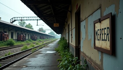 Fototapeta premium Forgotten Places Abandoned houses,overgrown ruins,rusted machinery reclaimed by nature