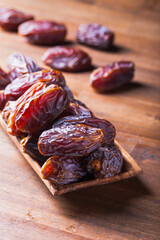 Dates on a old wooden table.