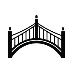 Modern bridge design technology illustration on white background