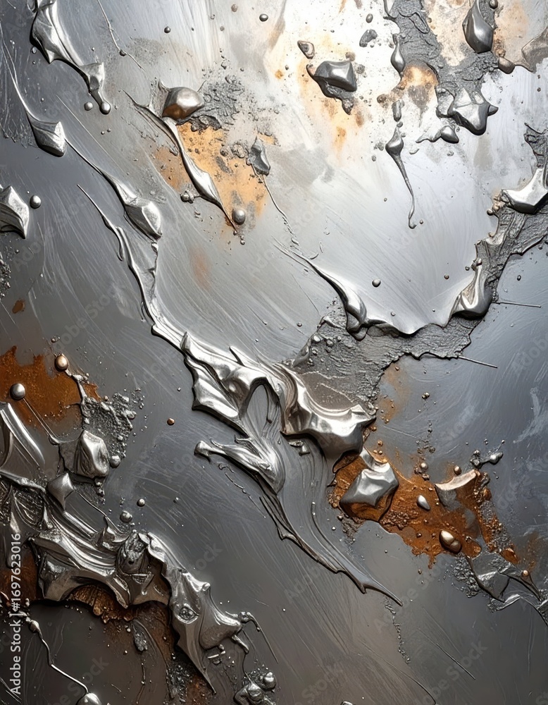 Poster abstract texture with metallic shades and unique patterns