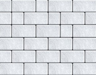 Obraz premium Light gray rectangular paving stones arranged in a grid pattern