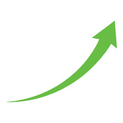 Green Curve Abstract Design Element on White Background for Modern Design Templates