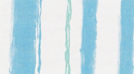 Light blue and mint green painted stripes on white