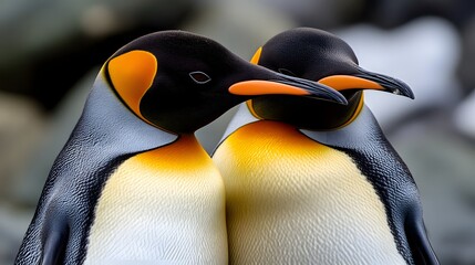 close up of a penguin