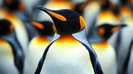 king penguin in the night