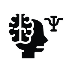 psychology glyph icon illustration vector graphic.eps
