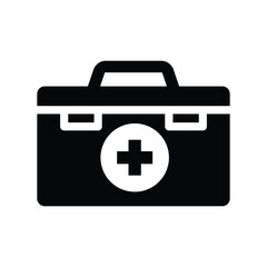 first aid kit glyph icon illustration vector graphic.eps