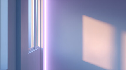 clean space with large windows. 