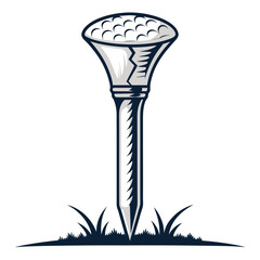 Create Bold Stroke Broken Golf Tee Creative Visual Ideal for Marketing