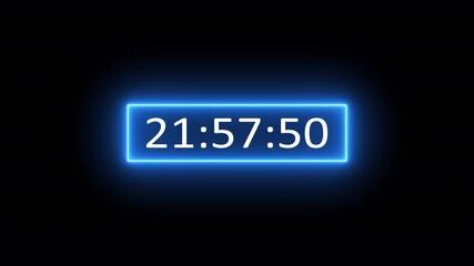 Twenty four Hours countdown timer animation in 60 sec , One day countdown animation in one minute, 24-hours animation vedio.