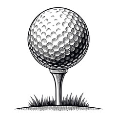 Featuring Create Bold Stroke Golf Ball Tee Whit Dynamic High-Quality Stock Image