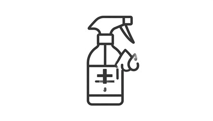 Simple line drawing of a spray bottle antiseptic