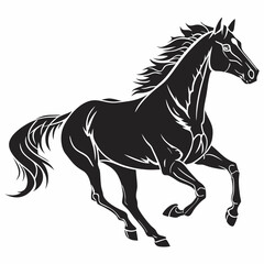 Showcasing Silhouette Galloping Horse Fill Stunning Professional Photo