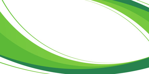 Green creative wave business banner background. abstract green background.