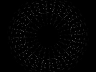 Abstract futuristic dark black background with circular wave design. Realistic 3d wallpaper with modern digital patterns. Perfect background for posters, websites, brochures, banners, apps, etc.